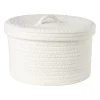 Xenos Manden|Manden-Mand met deksel Julia - wit - ø25x15 cm