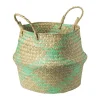 Xenos Manden|Manden-Mand streep - bruin/turquoise - ø23x28 cm