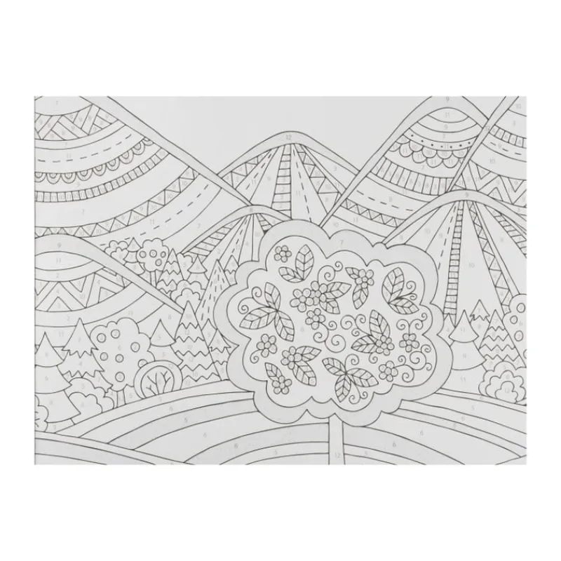 Xenos Kleurboeken|Kerstcadeaus-Mandala landscape - kleuren op nummer
