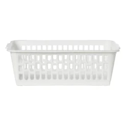 Xenos Opbergbakken-Mandje wit - 24x14x8 cm