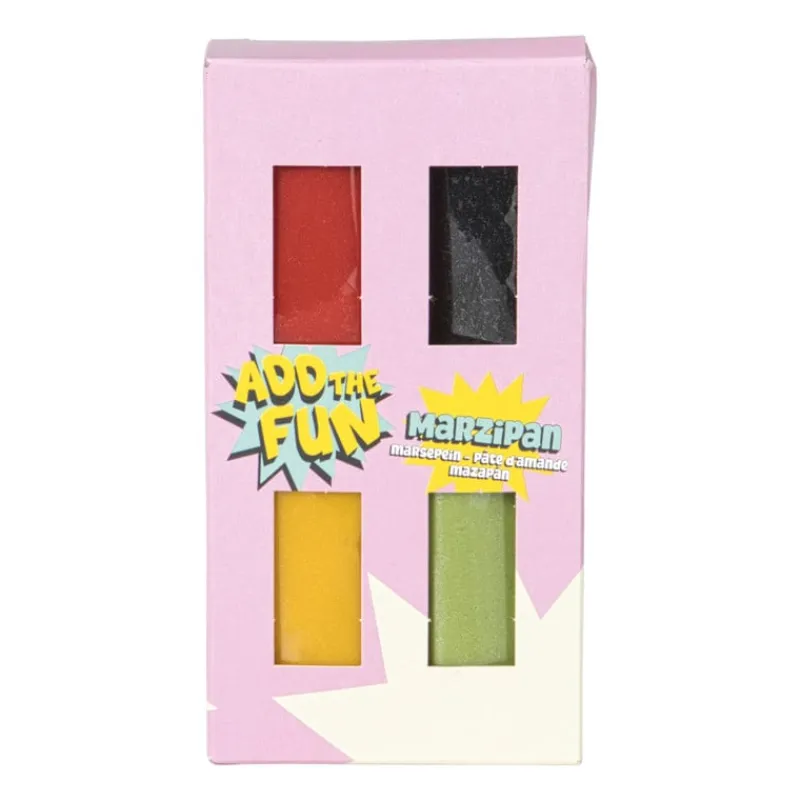 Xenos Taartdecoratie|Fondant-Marsepein multipack - set van 4 x 50 gram