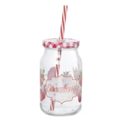 Xenos Mason Jars-Mason jar aardbei - 450 ml