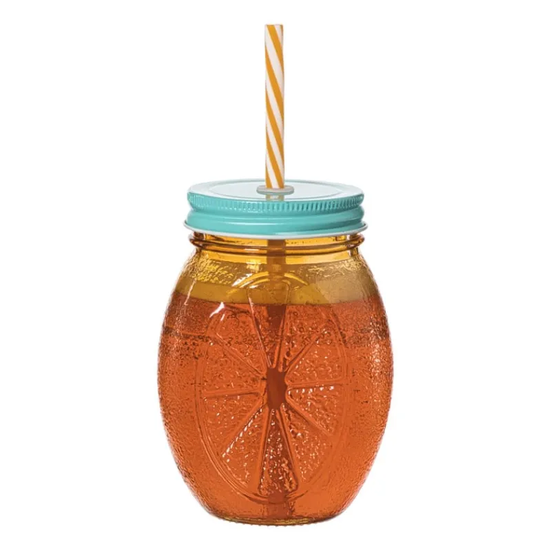 Xenos Mason Jars-Mason jar citroen - oranje - 450 ml