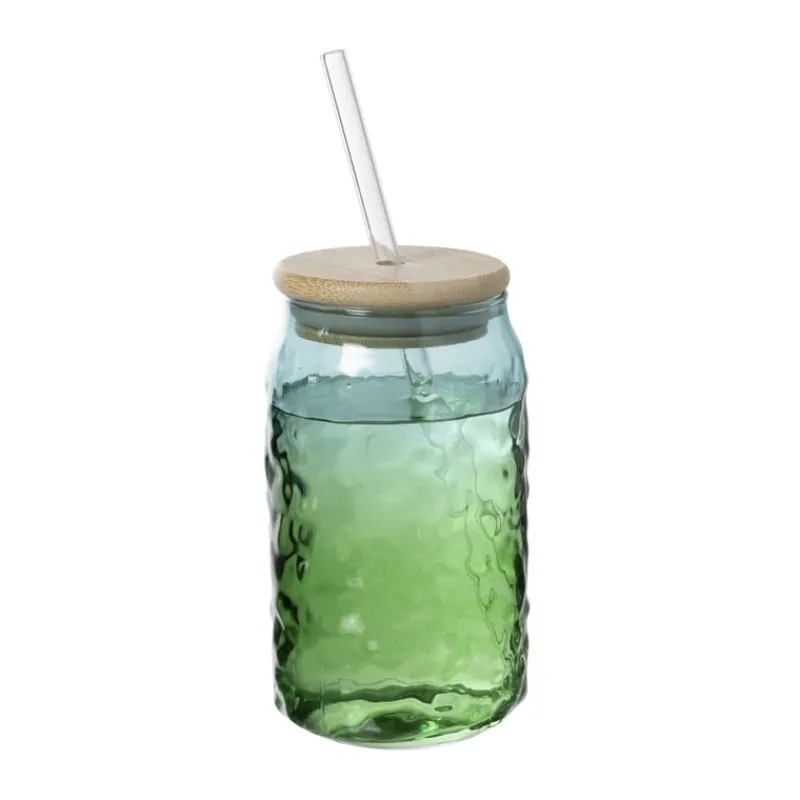 Xenos Mason Jars-Mason jar iriserend - groen - ø7.5x14 cm