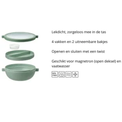 Mepal Broodtrommels-lunchbowl - lichtgroen - 8.5x24x20.7 cm