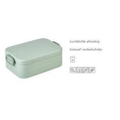 Mepal Broodtrommels-lunchbox middel - lichtgroen - 6.5x18x12 cm