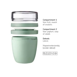 Mepal Broodtrommels-lunchpot - lichtgroen - 500 ml + 200 ml