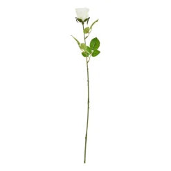 Xenos Kunstbloemen-Mercedes roos - wit - 49 cm