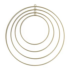 Xenos Knutselspullen|Knutselpakketten-Metalen deco ringen - goud - set van 4