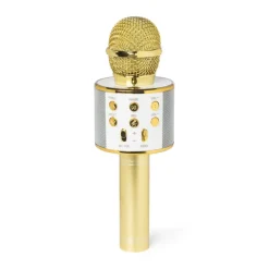 Xenos Spellen|Kerstcadeaus-Microfoon karaoke - diverse kleuren - ø7x22.5 cm