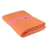 Xenos Reishanddoeken-Microvezel handdoek - oranje/roze - 100x180 cm