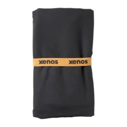 Xenos Reishanddoeken-Microvezel handdoek - zwart - 175x110 cm