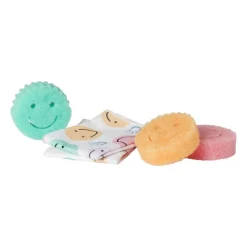 Xenos Schoonmaakdoekjes-Microvezeldoekjes smiley - set van 2