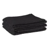Xenos Schoonmaakdoekjes-Microvezeldoekjes zwart - set van 3 - 32x36 cm