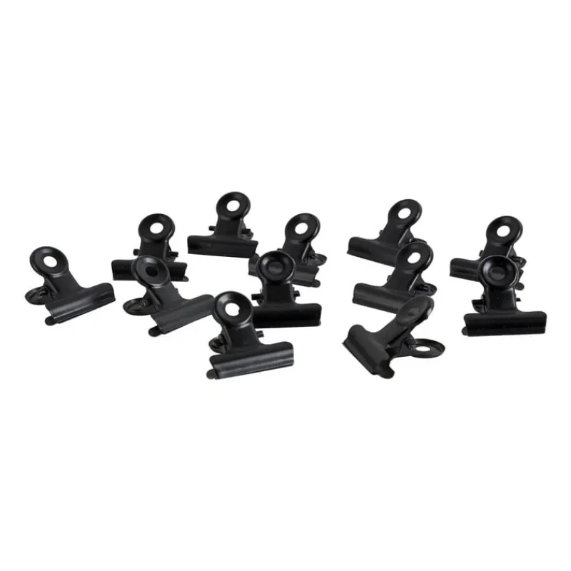 Xenos Wandrekken-Mini clips metaal - zwart - 12 stuks