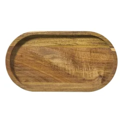 Xenos Dienbladen|Kerst Bakken-Mini dienblad acacia - bruin - 20x11 cm