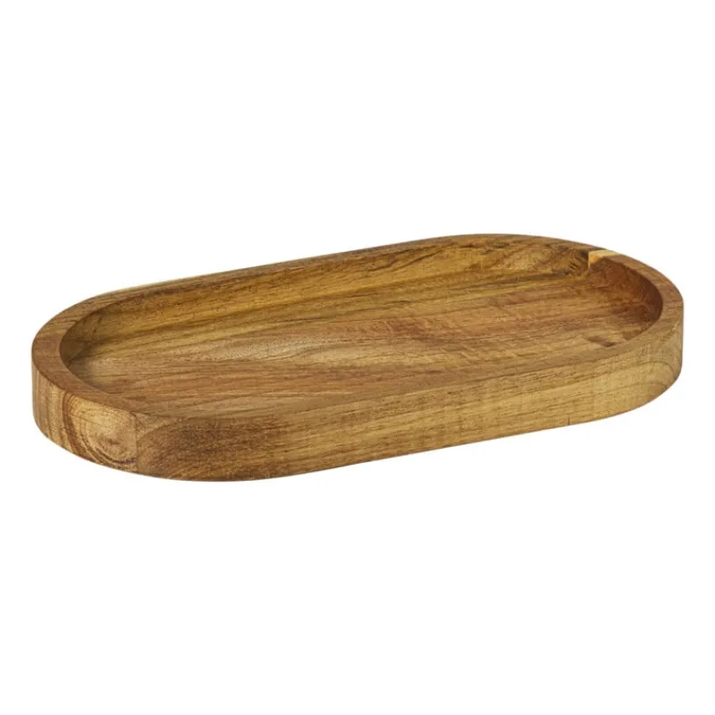 Xenos Dienbladen|Kerst Bakken-Mini dienblad acacia - bruin - 20x11 cm