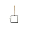 Xenos Wandhangers|Fotolijsten-Mini fotolijstje hangend - zwart - 6x6 cm
