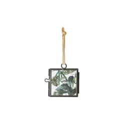 Xenos Wandhangers|Fotolijsten-Mini fotolijstje hangend - zwart - 6x6 cm