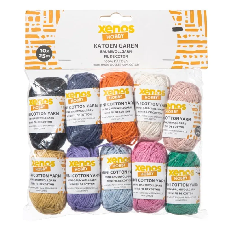Xenos Garen-Mini garen - multikleur - set van 10