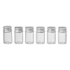 Xenos Voorraadpotten-Mini glazenflesjes - 9 ml - set van 6