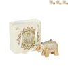 Xenos Decoratieve Beelden-Mini olifant in tasje - diverse kleuren - 3 cm