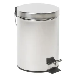 Xenos Pedaalemmers-Mini pedaalemmer - 3 liter - zilver