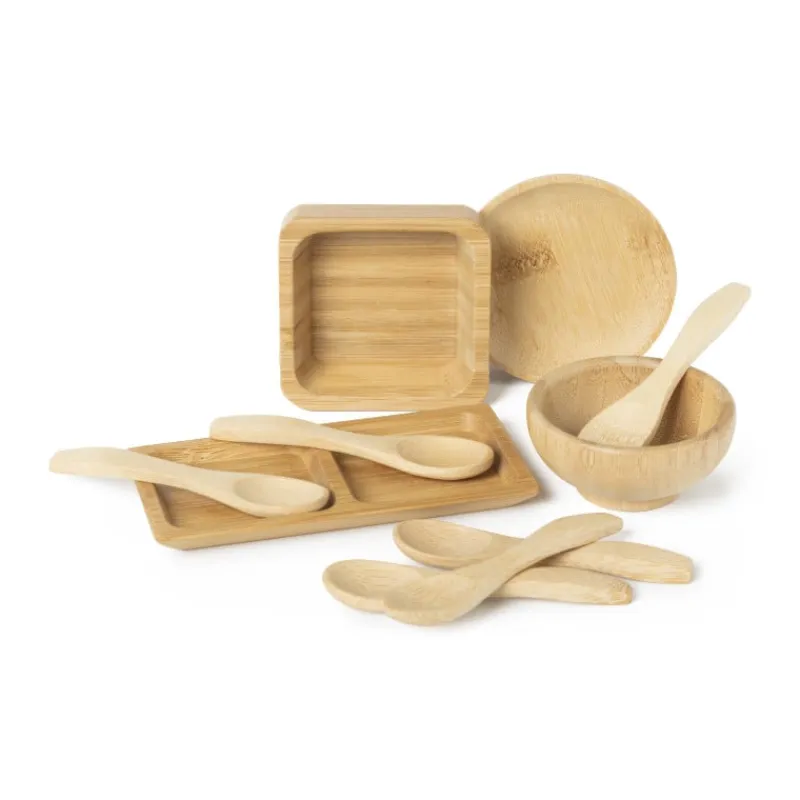 Xenos Buitenservies|Schalen-Mini schaaltje bamboe - 7x7 cm