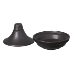 Xenos Ovenschalen-Mini tajine - mat zwart - ø10.5 cm