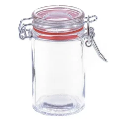 Xenos Voorraadpotten-Mini voorraadpot met klemdeksel - cilinder - 70 ml