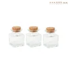 Xenos Voorraadpotten-Mini voorraadpotje met kurk - set van 3 - 5 ml