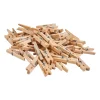 Xenos Knutselspullen|Wasknijpers-Mini wasknijpers - naturel - 50 stuks