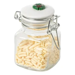 Xenos Voorraadpotten|Kerstcadeaus-Mini weckpot kerst - transparant - 90 ml - diverse varianten