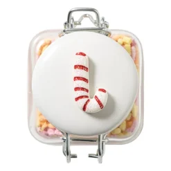 Xenos Voorraadpotten|Kerstcadeaus-Mini weckpot kerst - transparant - 90 ml - diverse varianten