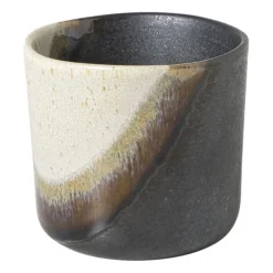 Xenos Mokken-Mok cortado klein - beige/zwart - 260 ml