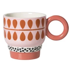 Xenos Mokken|Kerstservies-Mok jolie - roze - 430 ml