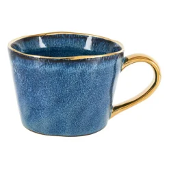 Xenos Mokken|Kerstcadeaus-Mok met gouden oor - donkerblauw - 250 ml