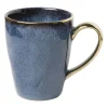 Xenos Mokken-Mok met gouden oortje - blauw - 250 ml