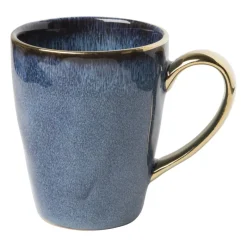 Xenos Mokken-Mok met gouden oortje - blauw - 250 ml