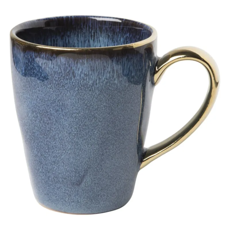 Xenos Mokken-Mok met gouden oortje - blauw - 250 ml
