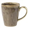 Xenos Mokken|Kerstcadeaus-Mok met gouden oortje - donkergrijs - 250 ml