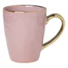 Xenos Mokken-Mok met gouden oortje - roze - 250 ml