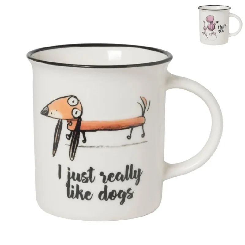 Xenos Mokken-Mok met hond - wit - 300 ml - diverse varianten