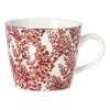 Xenos Mokken-Mok Mirna blaadjes - rood/wit - 360 ml
