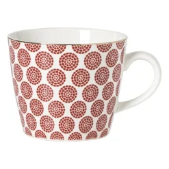 Xenos Mokken-Mok Mirna bloem - rood/wit - 360 ml
