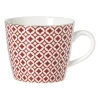 Xenos Mokken-Mok Mirna ruit - rood/wit - 360 ml