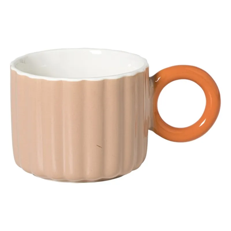 Xenos Mokken-Mok ribbel - bruin/oranje - 200 ml