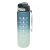 Xenos Drinkflessen|Kerstcadeaus-Motivatie waterfles - groen/blauw - 1 liter