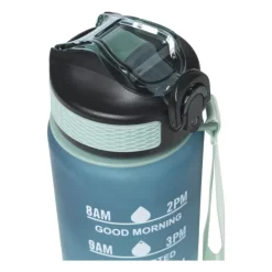 Xenos Drinkflessen|Kerstcadeaus-Motivatie waterfles - groen/blauw - 1 liter