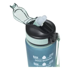 Xenos Drinkflessen|Kerstcadeaus-Motivatie waterfles - groen/blauw - 1 liter
